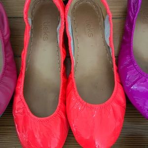 Infrared Neon Tieks Size 8 Size 7.5 Excellent Condition